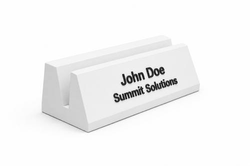 Custom 3D Printed Business Card Holder - Personalized Nameplate - Desk Organizer