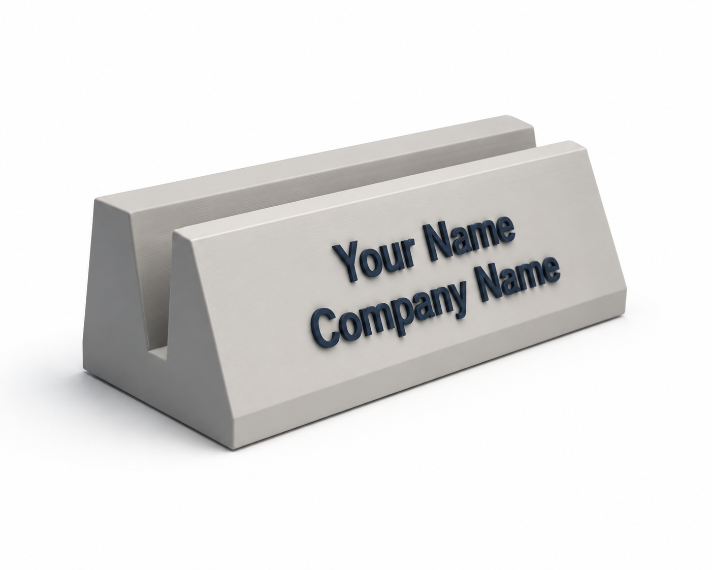 Custom 3D Printed Business Card Holder - Personalized Nameplate - Desk Organizer